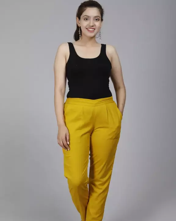 COSMOGIRL women's cotton pants with pocket and drawstring. (Mustard)  uploaded by business on 7/5/2022