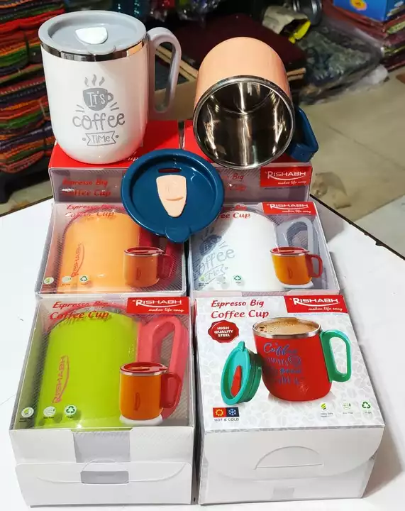 Rishab espresso big coffee cup 174₹/pcs mrp 347₹.   uploaded by Home&kitchan and toys house on 7/5/2022