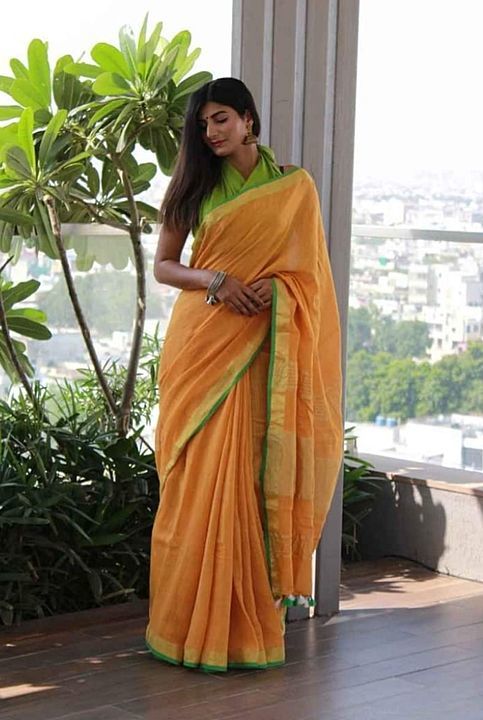 Linen by linen saree uploaded by Silk saree fabric on 11/8/2020