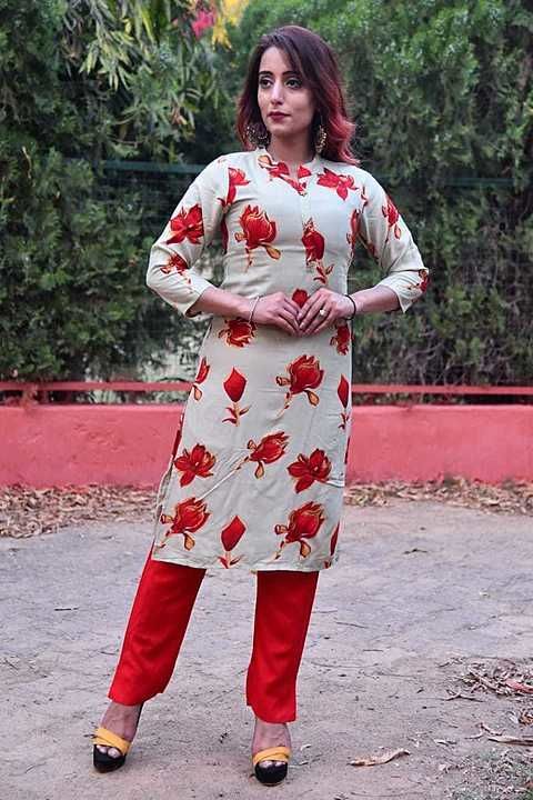Post image Rayon kurti with pant
Size m to xxl 
rate 650