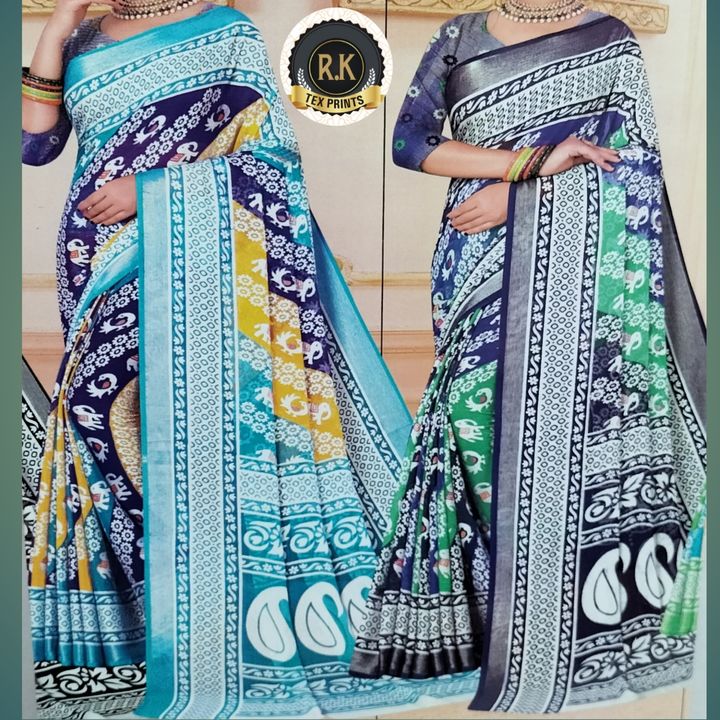 Fancy saree shining cloth uploaded by R.K TEX PRINTS on 7/5/2022