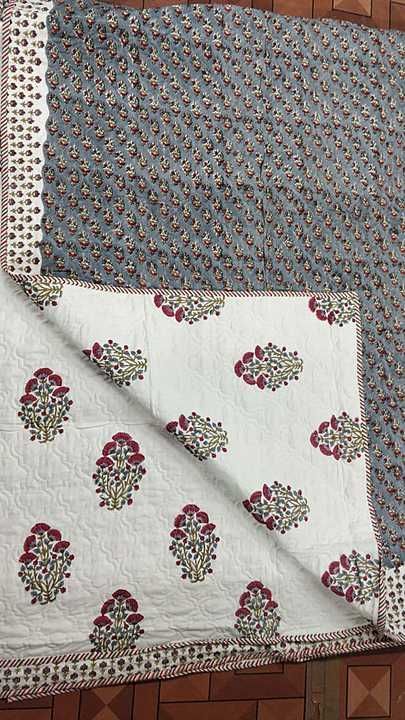 Grey Block Printed Quilt uploaded by business on 11/8/2020