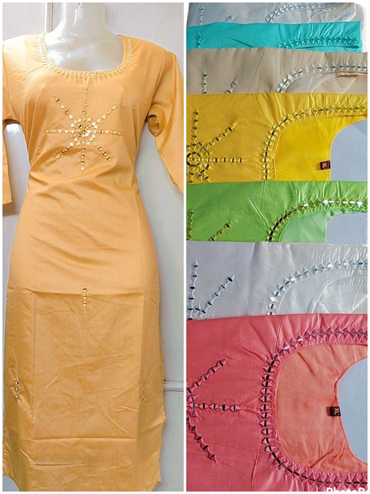Dybale Chanderi kurties uploaded by Ridhi Sidhi Creation 9512733183 on 7/5/2022