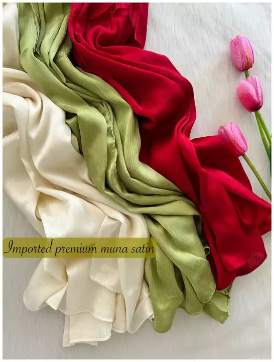 Post image Imported premium muna satin

Fabric: satin
Size:1.80×75(approximately)