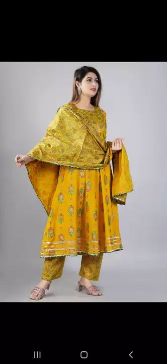 rayon kurti with pant and dupatta  uploaded by EGF INTERNATIONAL on 7/6/2022