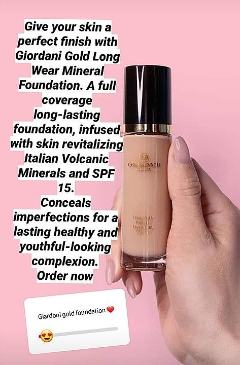Giordani gold foundation
 uploaded by Oriflame products on 6/19/2020