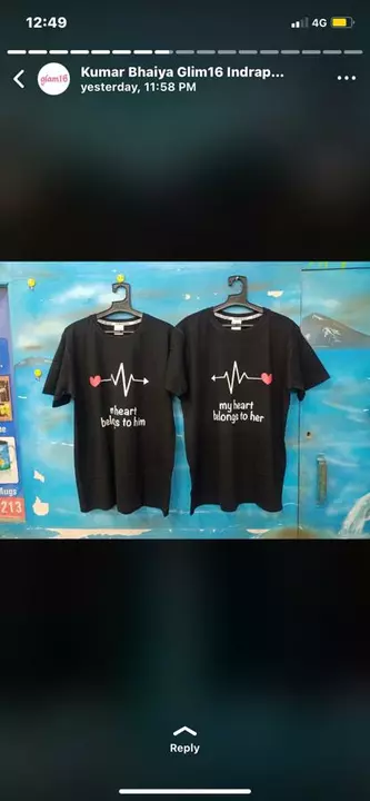 Couples t shirt 2 piece uploaded by Best Printing Material on 7/6/2022