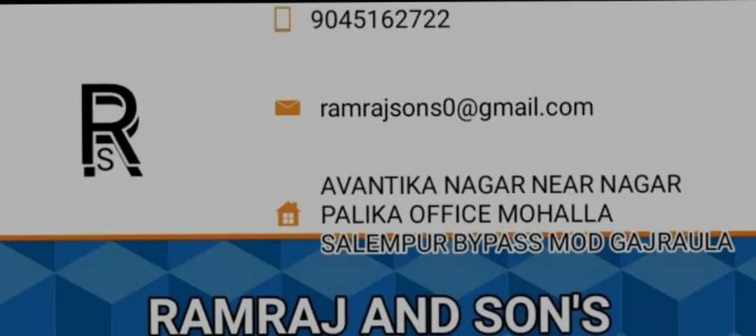 Visiting card store images of RAMRAJ AND SON'S