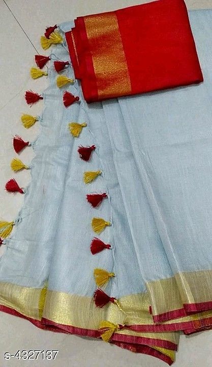 cotton slub  women sarees collection uploaded by business on 11/8/2020