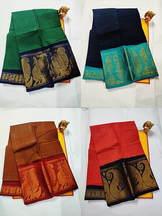 Post image 🛑🛑🛑🛑🛑🛑🛑🛑
*MAYURI BIG BORDER MADURAI SUNGUDI COTTON SAREES*
🛑🛑🛑🛑🛑🛑🛑🛑

♦ *100% Pure cotton sarees*

♦80 count without Running Blouse

♦Low price and best quality.

♦Due to digital photography colours may vary slightly.

🌹  *Note :Sungudi sarees are dyed and dried in sand under sunlight. Colour and sand smudges are quite common in sungudi Sarees.These little things are not considered as damages for Replacement or Refund*

🛑🛑🛑🛑🛑🛑🛑🛑