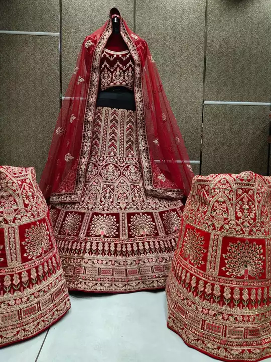 Maroon lehenga is available uploaded by Cloiff Fashion Industries Pvt.Ltd on 7/6/2022