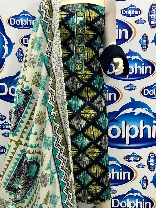 Post image *Dolphin presents* 
*DESIGNER PC* 
🌹 Top pure cotton unstitched beautiful procian print .2.5mtr aprox 
Bottom cotton 2.5 aprox🌹 Dupatta cotton  print
Very Very beautiful n exclusive design from *Dolphin* 🐬 💯 👌 top.2.5mtrbottom.2.5 mtr duptta 2.25.mtrSuper quality 💯 👌 
* 699 freeship*