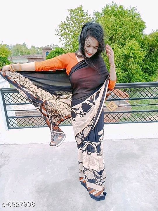 Anand  Floral Print Fashion Faux  Georgette Saree
 uploaded by Sona Fashion Store  on 11/8/2020