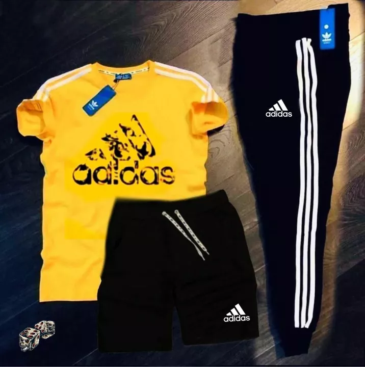 Post image * three piece combo*
*ADIDAS Tracksuit 
*✅ Store Articles✅*
* Dryfit lycra Fabric ✅*
 *Size- M L Xl XXL* 
*price 649 free ship*
❤️*full stock available *❤️
*