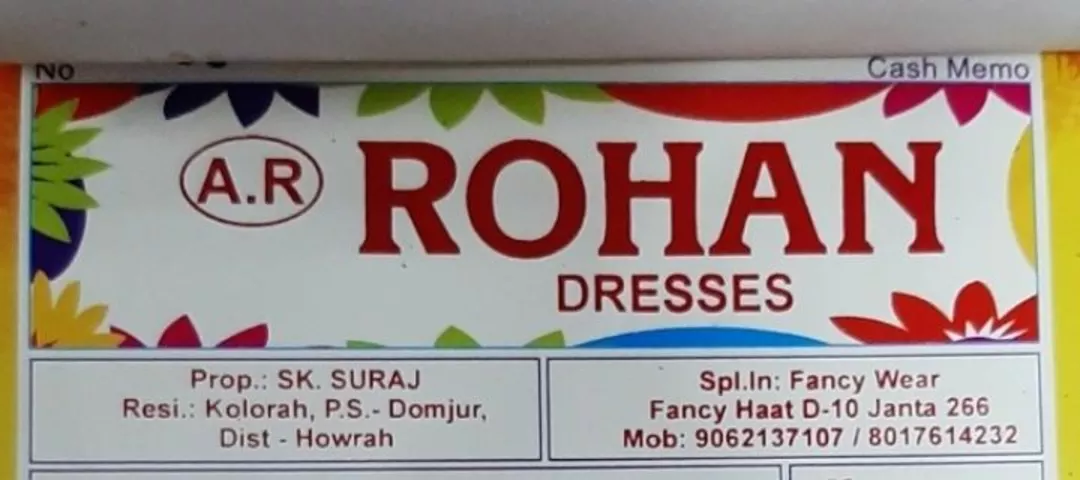 Visiting card store images of AR.ROHAN