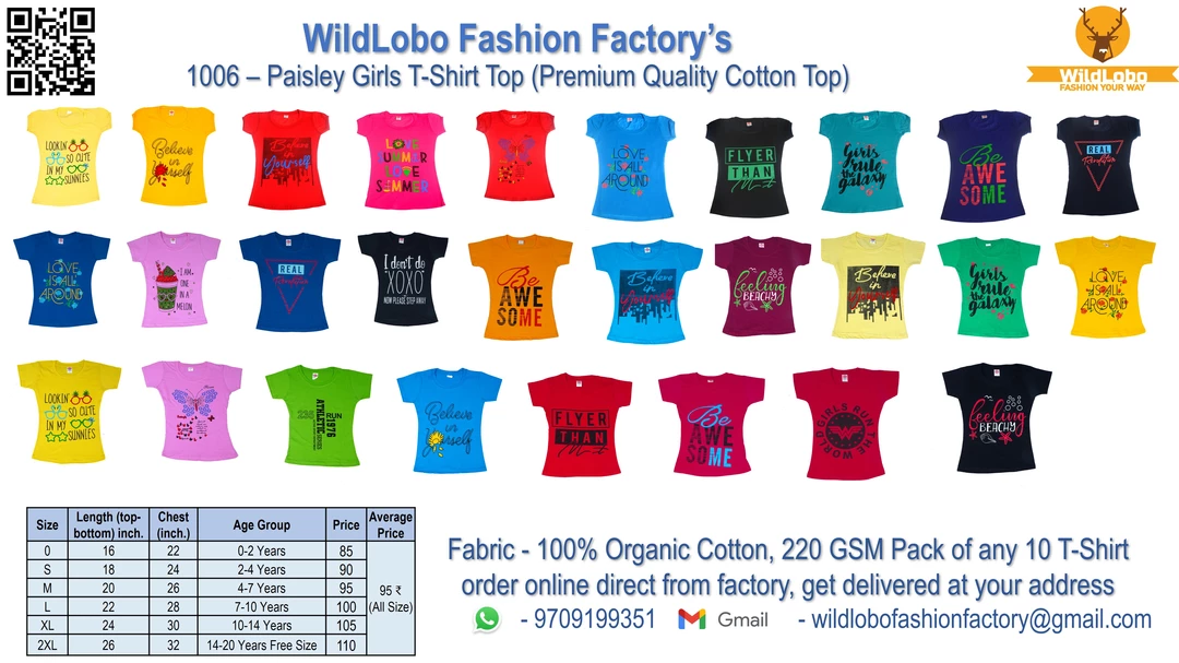 Product image of 1006_PAISLEY GIRL'S PREMIUM COTTON T-SHIRT TOP, price: Rs. 85, ID: 1006_paisley-girl-s-premium-cotton-t-shirt-top-3c95b367