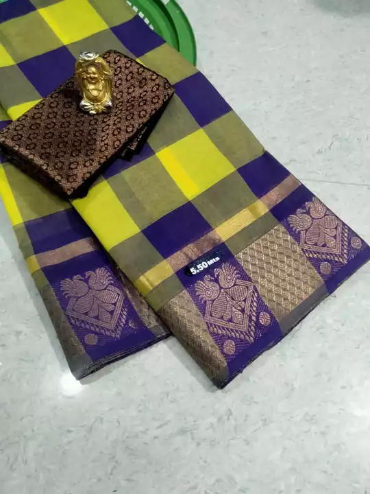 Checked sarees uploaded by Cotton sarees on 7/7/2022
