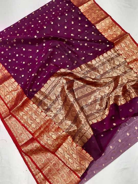 Silk by kataan with Zari work Booti selvedge zari heavy border design uploaded by Fine fabric Handloom on 11/9/2020
