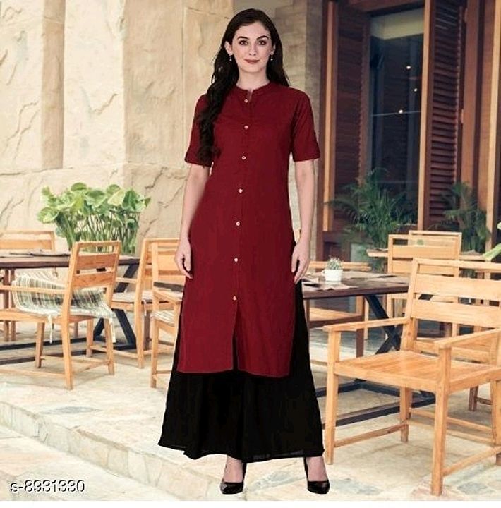 COTTON PREETY LOOK PLAIN KURTI IN FRONT OPEN STYLE uploaded by business on 11/9/2020