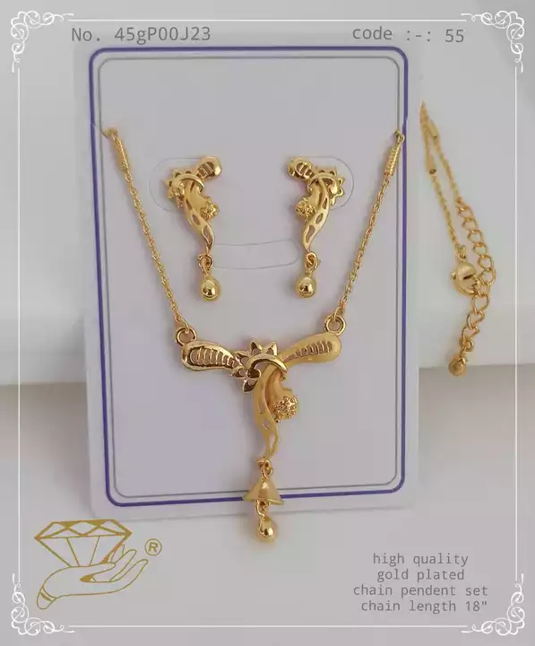 High quality gold plated Chain pendent set  uploaded by Opera jewelry on 7/7/2022