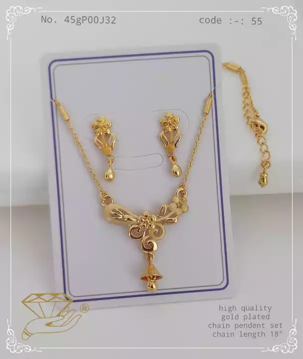 High quality gold plated Chain pendent set  uploaded by Opera jewelry on 7/7/2022