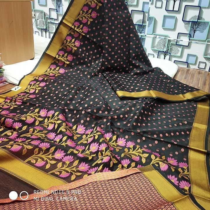 Banarasi pure musrise cotton tilfi iskert 
Chunri booti sarees  uploaded by Hasil creation  on 11/9/2020