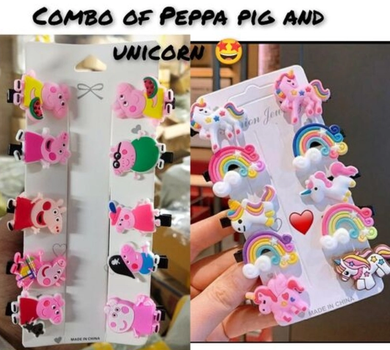 10 Clips Unicorn & 10 Clips Peppa Pig uploaded by S3 & G Shopping Center on 7/7/2022
