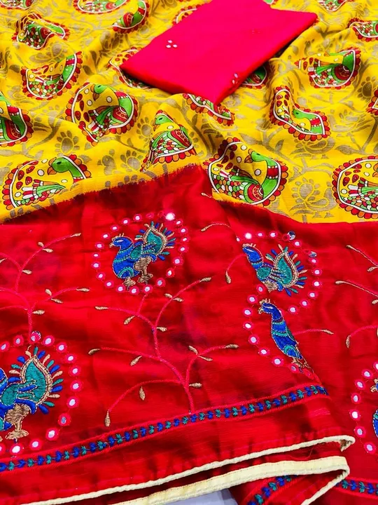 New designer collection in work sarees uploaded by Dt Brands  on 7/7/2022