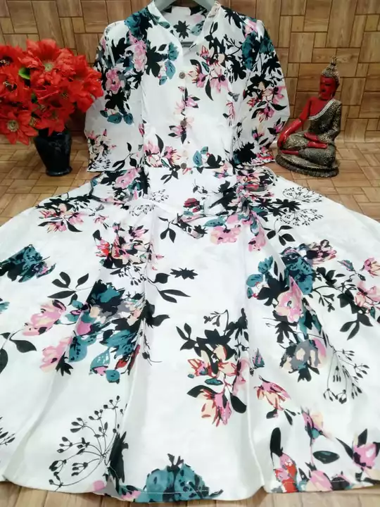 Printed Long Fancy Gown uploaded by Women_wholesale_hub on 7/8/2022