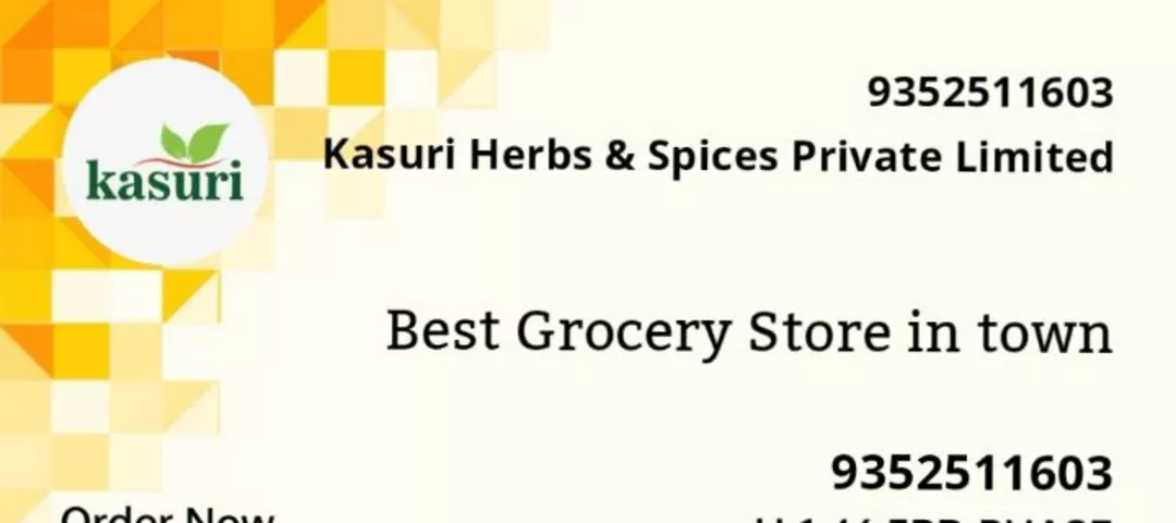 Visiting card store images of KASURI HERBS & SPICES PRIVATE LIMITED