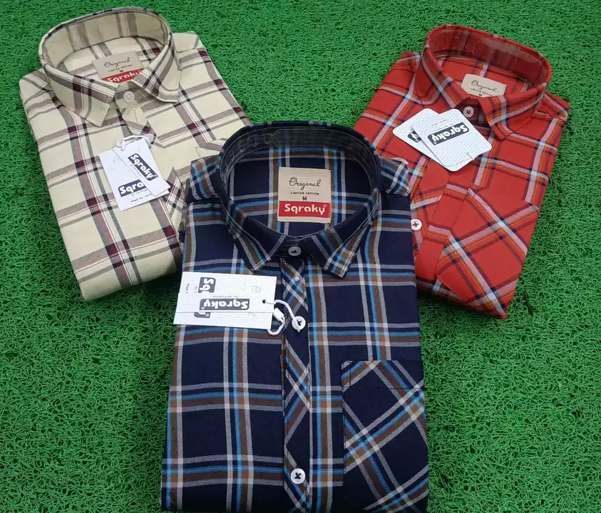 Post image Cotton check shirts for men and boys with box packing