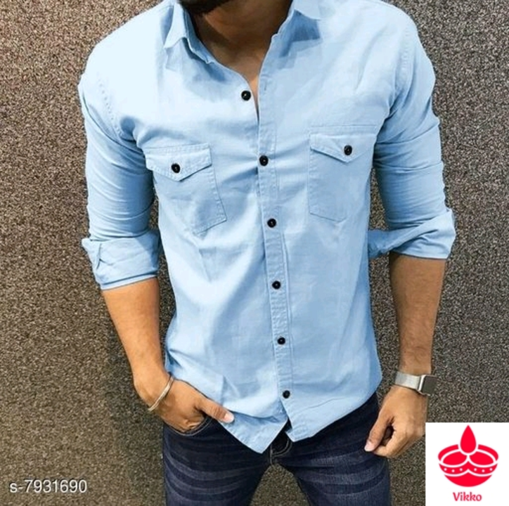 *Comfy Graceful Men Shirts* Fabric: Cotton Sleeve Length: Long Sleeves Pattern: Solid uploaded by business on 7/8/2022