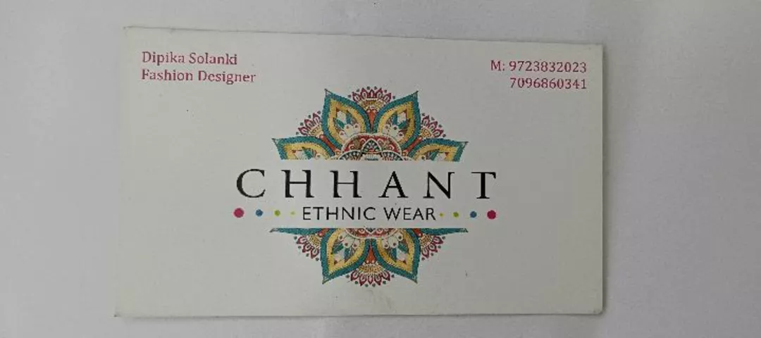 Visiting card store images of Chhant ethnic wear