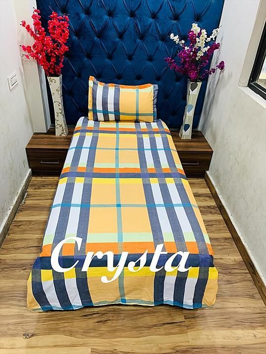 Crysta Glace Cotton Single Bedsheet with one Pillow cover uploaded by business on 11/9/2020