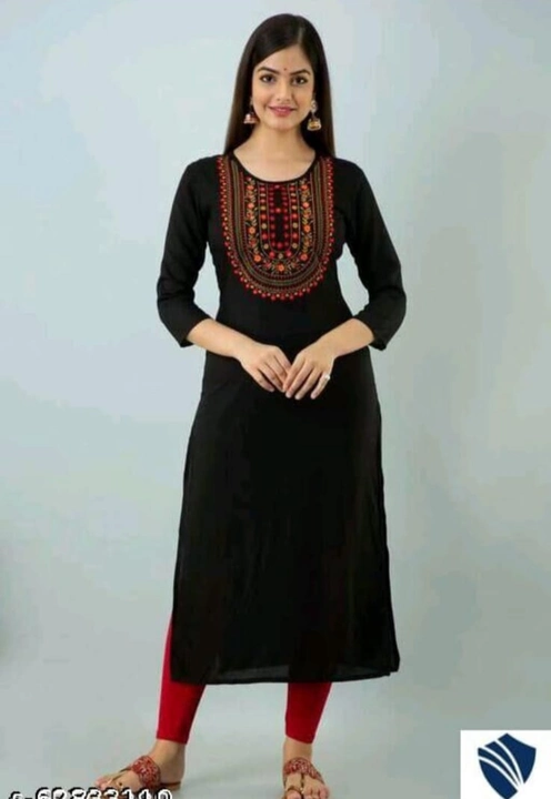 LC#01 BLACK EMBROIDERY KURTI uploaded by business on 7/8/2022