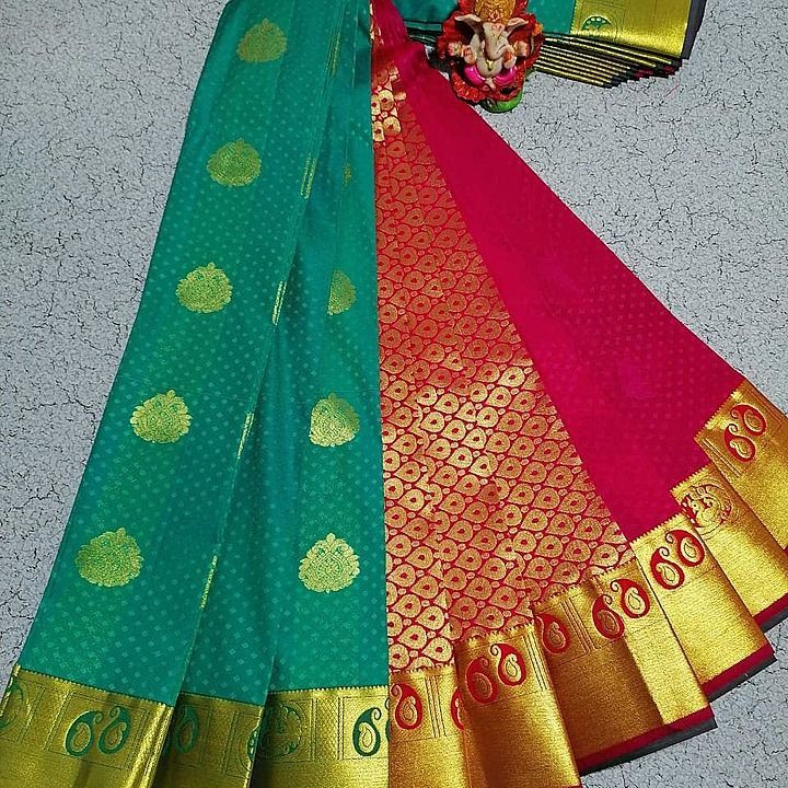 🎻🎻🎻🎻🎻🎻🎻🎻🎻🎻🎻

*😍 Elite double weave Kanchipuram semi silk saree😍*

♥️Semi silk fabric,

 uploaded by business on 11/9/2020