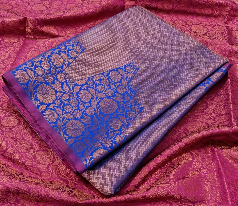Product image of Banarasi semi silkcopper zari bridal, price: Rs. 1199, ID: banarasi-semi-silkcopper-zari-bridal-d621385f