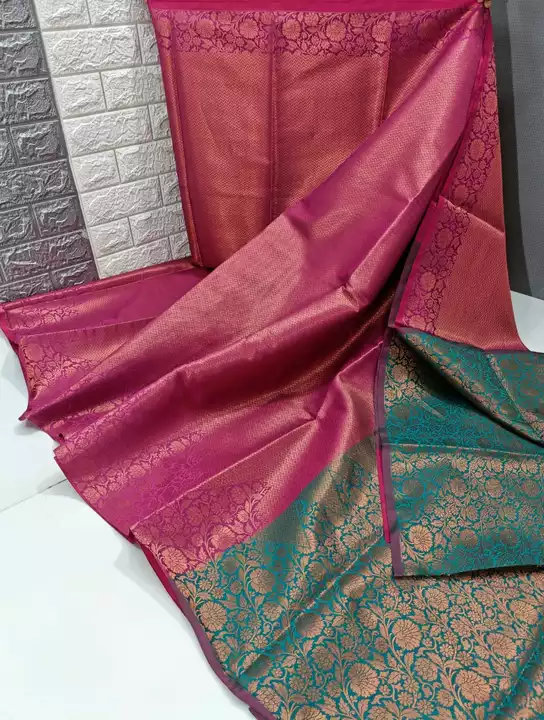 Product image of Banarasi semi silkcopper zari bridal, price: Rs. 1199, ID: banarasi-semi-silkcopper-zari-bridal-d863dcc7