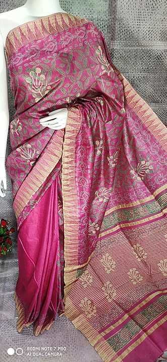Kota silk printed saree uploaded by linenfashionfactory on 11/9/2020