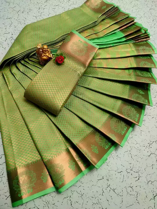 *Bridal silk material (type of pure silk)* *Kanchipuram Semi silk Type* *Real 3D Embosed Body* * uploaded by SN creations on 7/9/2022