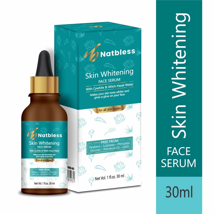 Natbless skin whitening face serum with cywhite and witch hazel water uploaded by business on 7/9/2022