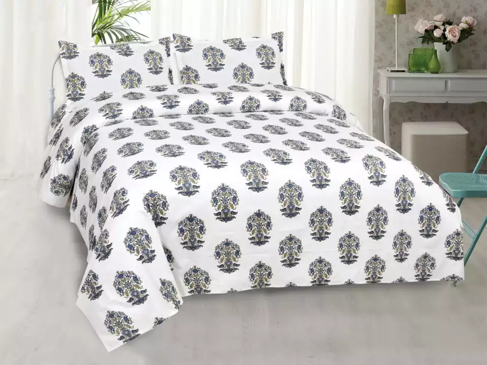 Pushpa cotton double bed bedsheets uploaded by SIMMI INTERNATIONAL on 7/9/2022