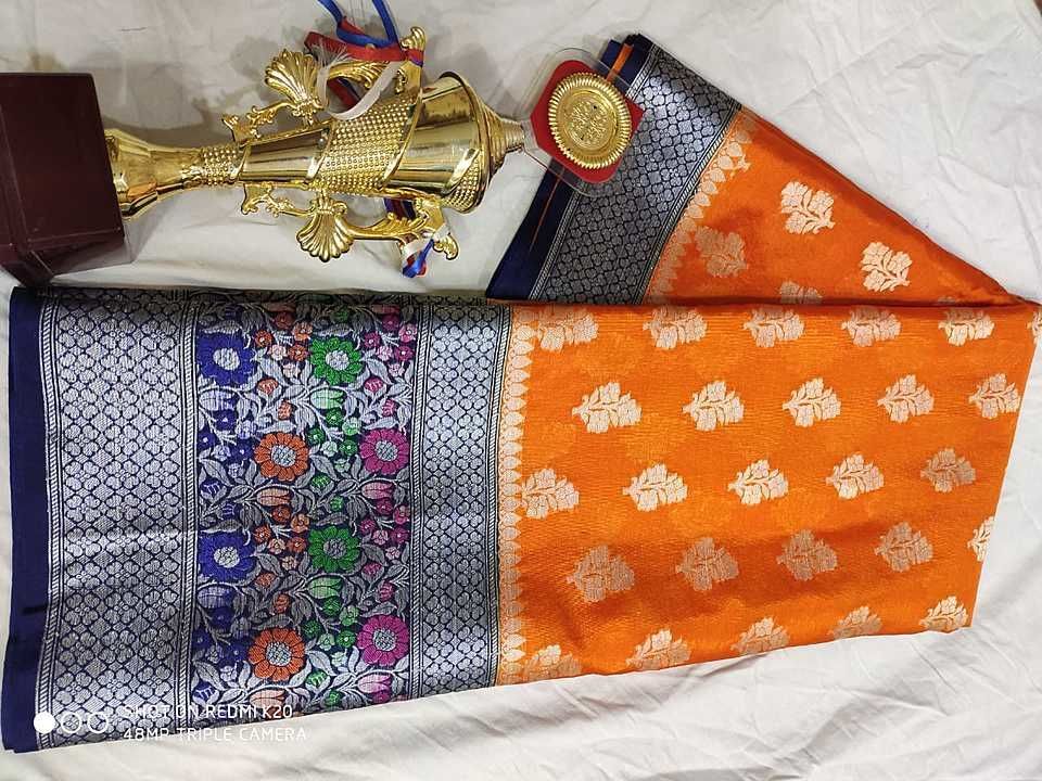 Semi siffon  banarasi sarees uploaded by M R J fabrics on 11/9/2020