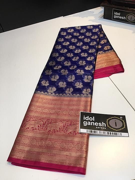 💃💃💃💃 new arrival 

🧵🧵🧵🧵fabric:light weight kanchi kora with beautiful weeving  dls

Blowse:c uploaded by business on 11/10/2020