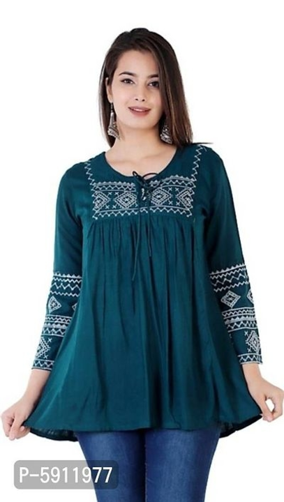 Fancy Rayon A-Line Top for Women uploaded by Shreel Collection on 7/10/2022