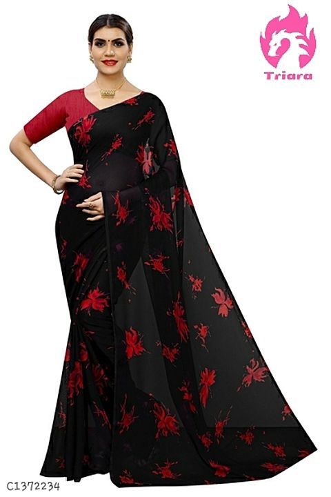 Stunning Printed Georgette sarees uploaded by business on 11/10/2020
