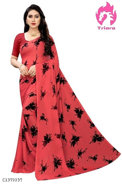 Stunning Printed Georgette sarees uploaded by TIARA  on 11/10/2020