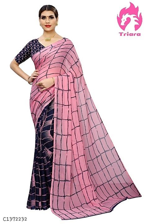 Stunning Printed Georgette sarees uploaded by TIARA  on 11/10/2020