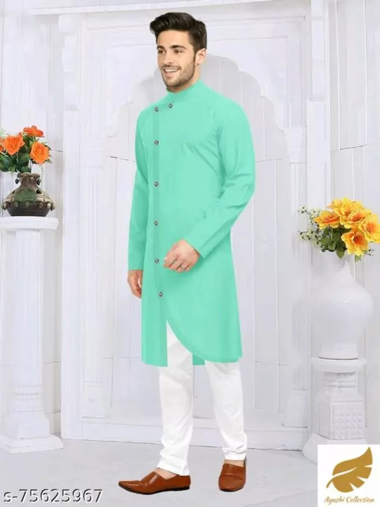 Red kurta for men uploaded by Aayushi collection on 7/10/2022