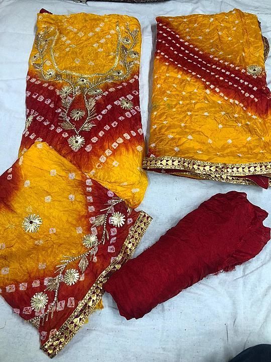 Bandni gota work suit uploaded by Afnan collection on 11/10/2020